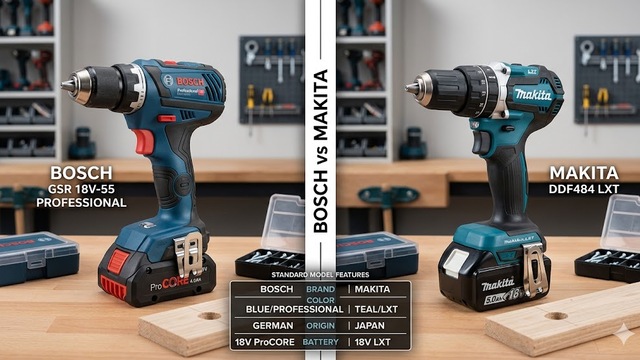 Bor Bosch vs Makita